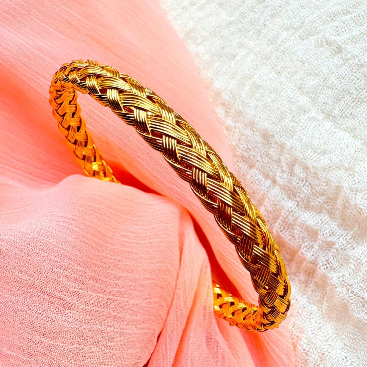 Braided Cuff - 18K Gold Plated